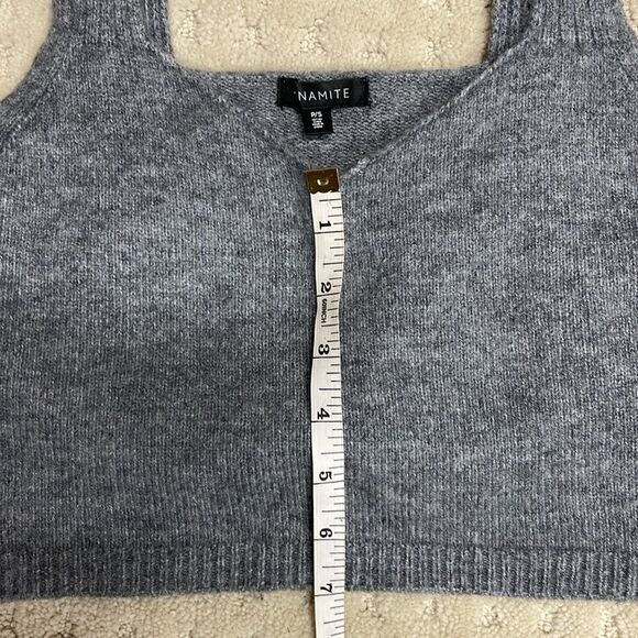 Dynamite Sweater Sleeveless Tank Top, Grey, Size Small - Picture 5 of 7